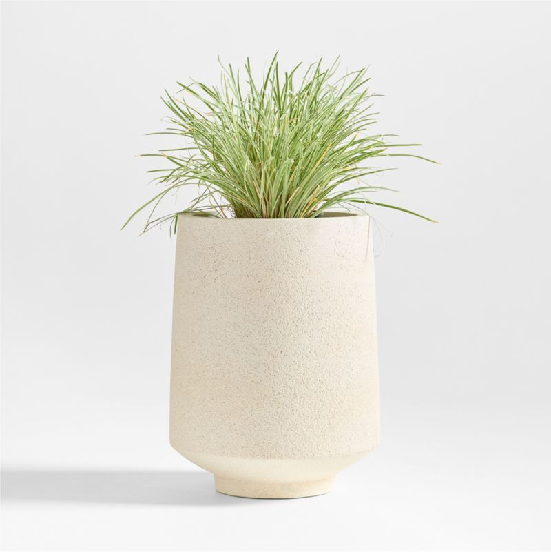 Havana White Footed Indoor/Outdoor Planter 16.5"x22" + Reviews | Crate & Barrel | Crate & Barrel