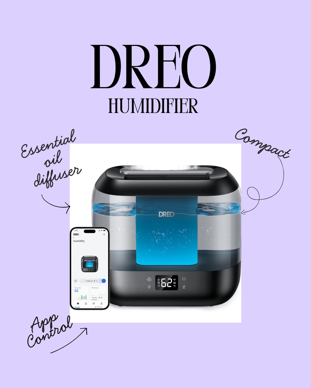 I don’t know about you but because of the weather the house has felt extremely dry so we made sure to use a humidifier in the baby’s room and ours.

This compact Dreo humidifier has been a life saver and made our rooms less dry, the best part of all the drawer to add  essential oils and being able to control it with my phone

#LTKselfcare #LTKHome #LTKdayinmylife