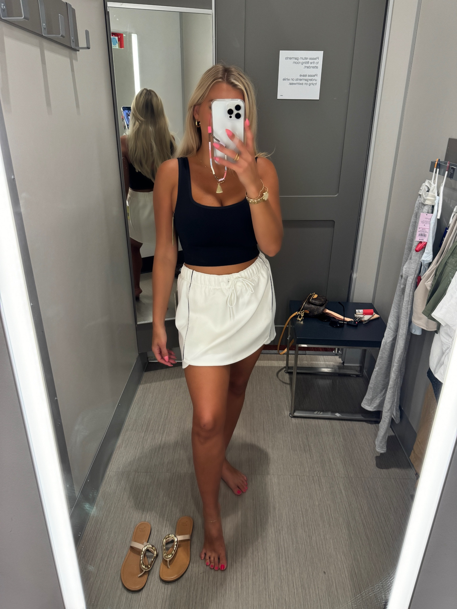 Target Tuesday finds! This skort feels like lulu softstreme and is sooo comfortable, length is perfect and matches well with these tanks! I snagged a medium. Runs tts 