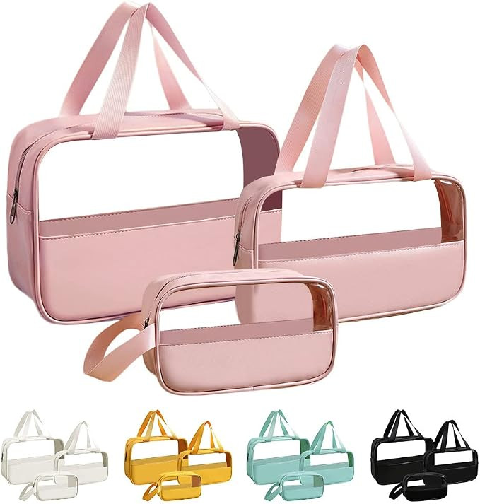 Toiletry Bag for Women Clear Travel Toiletry Bag Travel Makeup Bag Hanging Toiletry Bag for Men T... | Amazon (US)