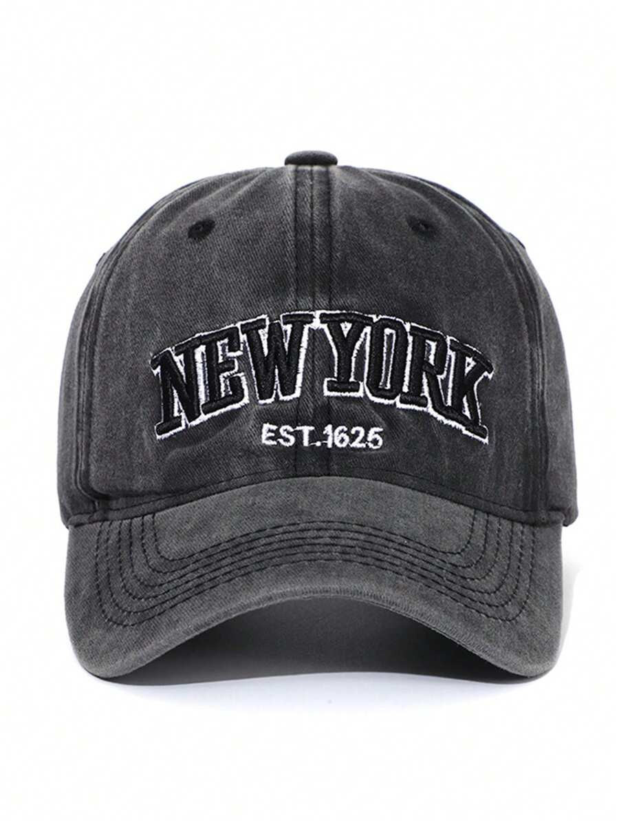 1pc Fashion Orange Letter "NEWYORK" Vintage Baseball Cap Halloween | SHEIN