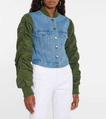 Emelia denim-paneled bomber jacket | Mytheresa (US/CA)