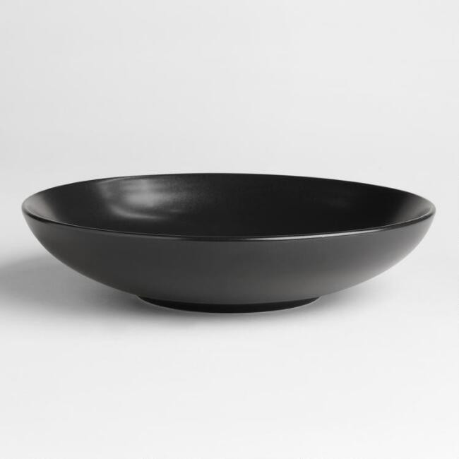 Black Trilogy Shallow Bowls, Set of 4 | World Market