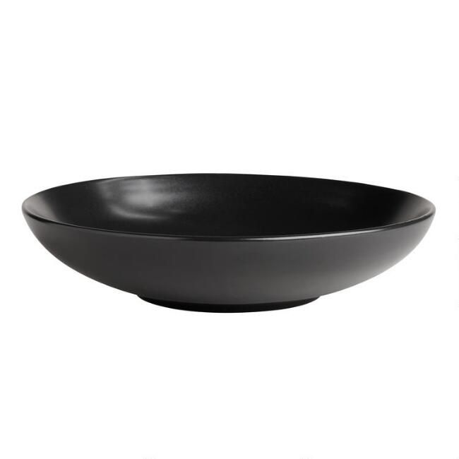 Black Trilogy Shallow Bowls, Set of 4 | World Market