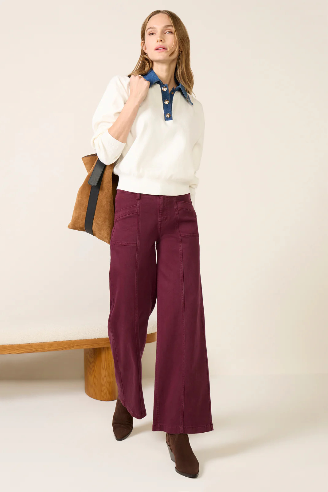 Joelle Wide Leg Pant | Evereve