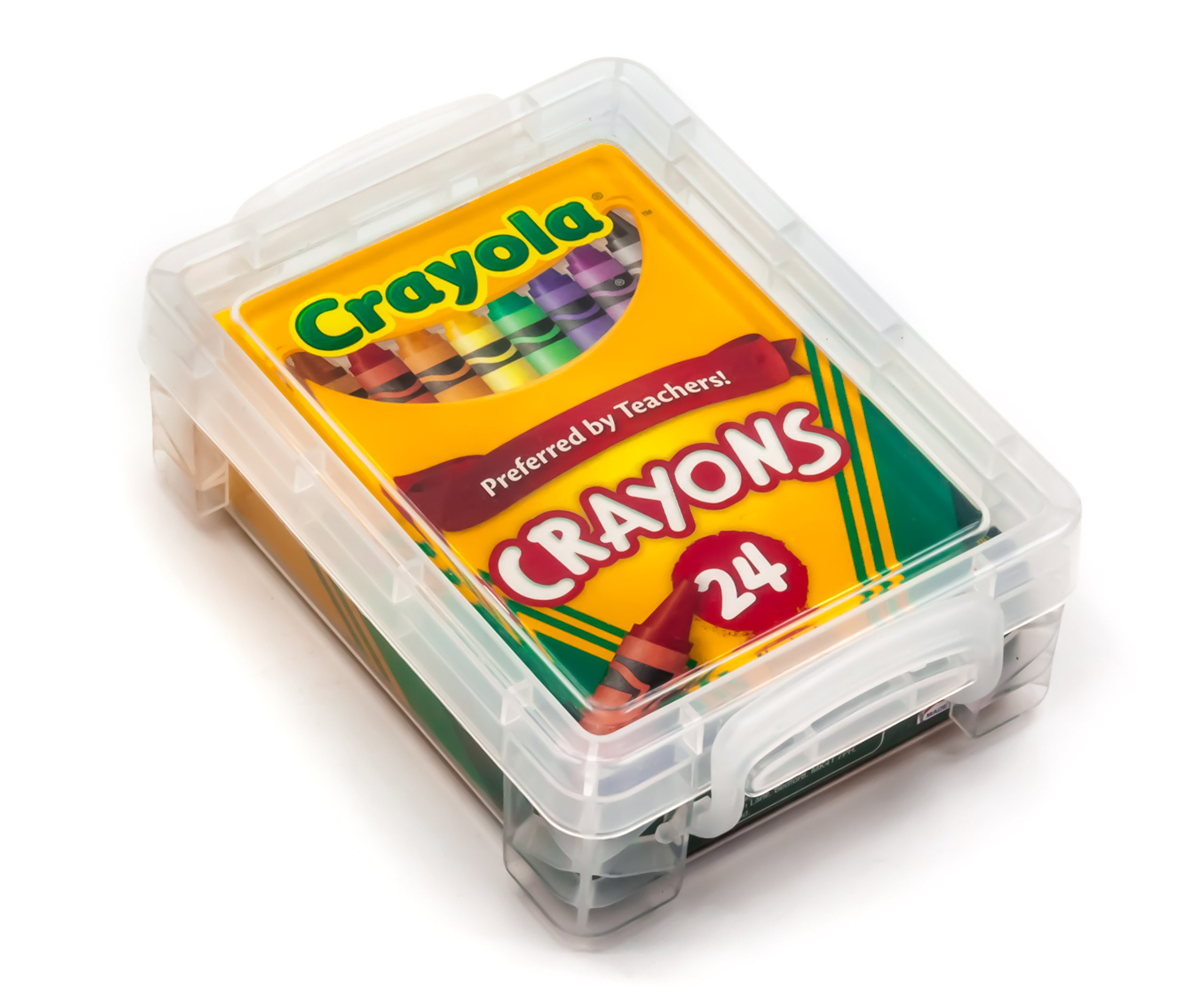 Crayola Crayons 24 Count with Clear Super Stacker Plastic Crayon Box (Bundle) | Amazon (US)