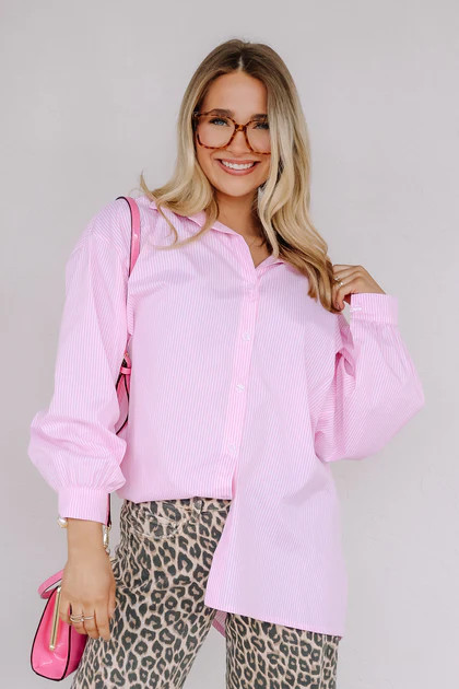 Providence Rose Striped Button Down Blouse | The Willow Tree