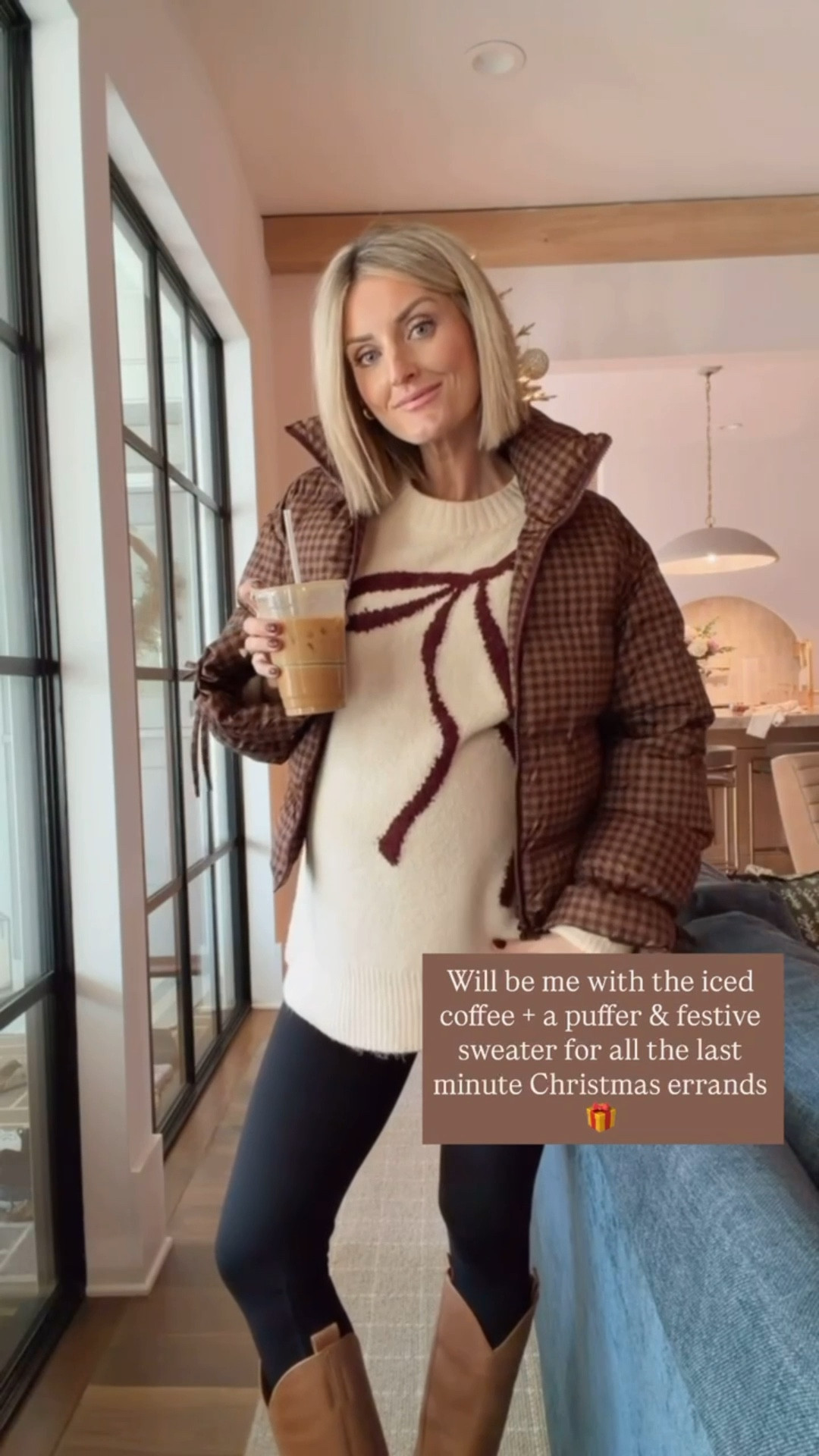 An easy look for some last minute Christmas errands! A festive sweater and puffer jacket with leggings! I dressed it up a little more by wearing it with boots! Wearing S in the jacket & leggings! Wearing M in the sweater!

Loverly Grey, festive sweater, puffer jacket, brown jacket, leggings outfit, winter outfit 

#LTKSeasonal