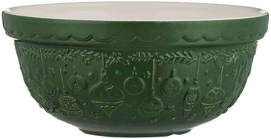 Mason Cash Deck the Halls S24 (2 Qt.) Mixing Bowl | Green | Amazon (US)
