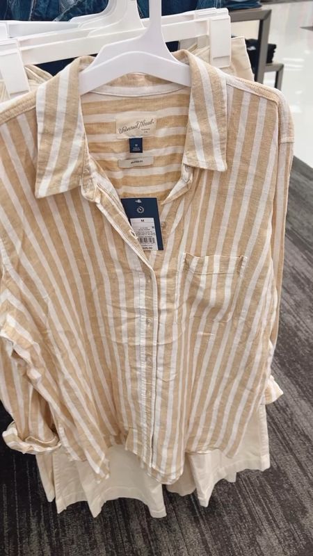Linen Stripe Tan Shirt Target 

#LTKSeasonal