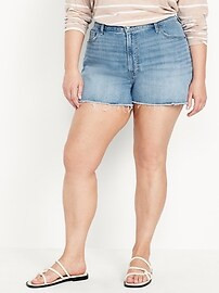 Curvy High-Waisted OG Jean Shorts -- 3-inch inseam | Old Navy (US)