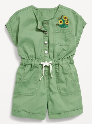 Short-Sleeve Utility Pocket Romper for Toddler Girls | Old Navy (US)