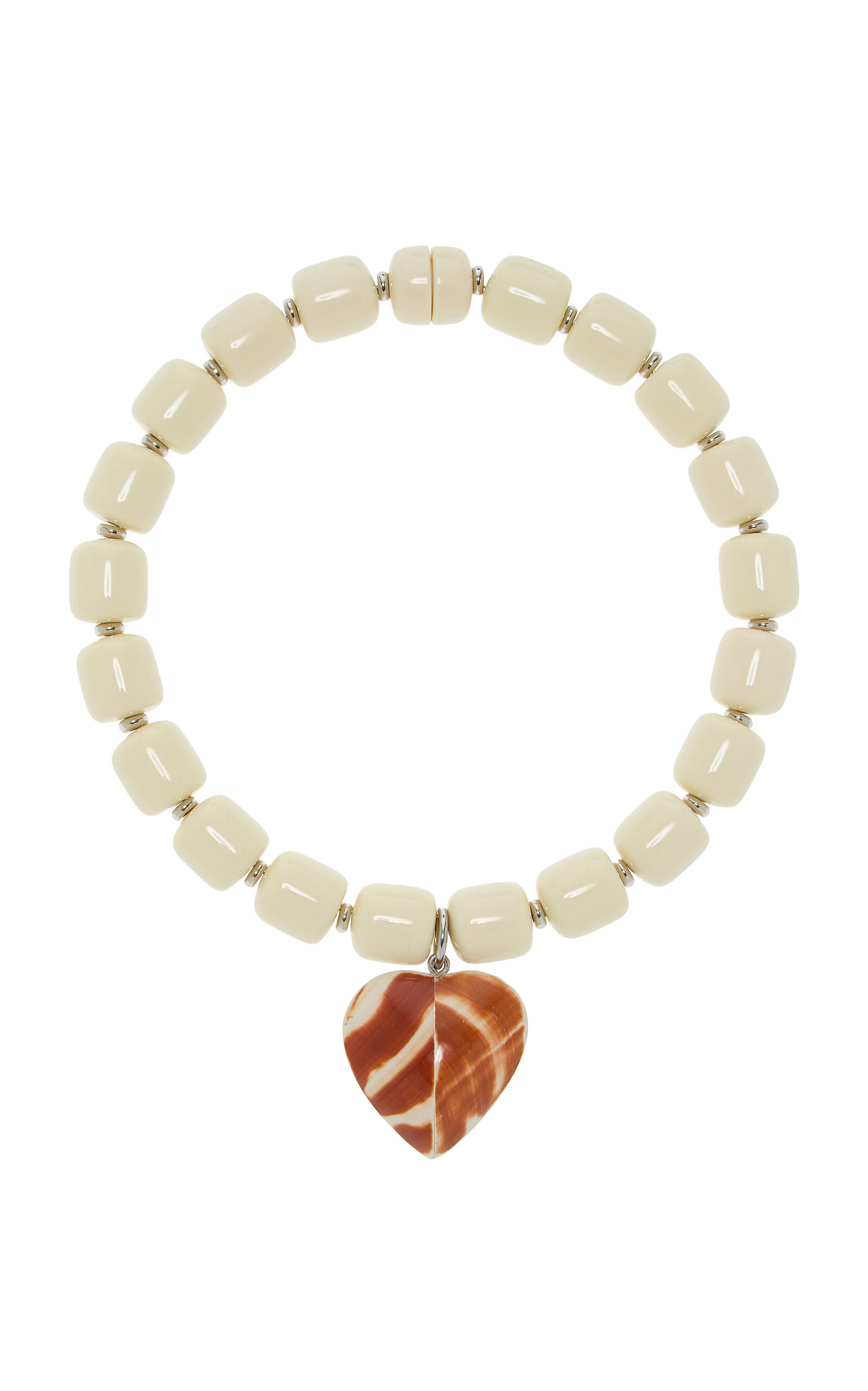 Exclusive Cassis Beaded Heart Necklace | Moda Operandi (Global)