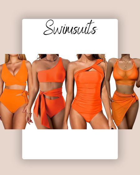 Orange swimsuit, bikini, one piece swimsuit 

#LTKFindsUnder50 #LTKSwim #LTKSeasonal