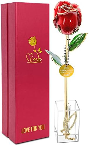 24k Gold Rose Valentines Day Gifts for Her Gift for Women,Mom,Grandma,Wife,Girlfriend,Lover,Mothe... | Amazon (US)