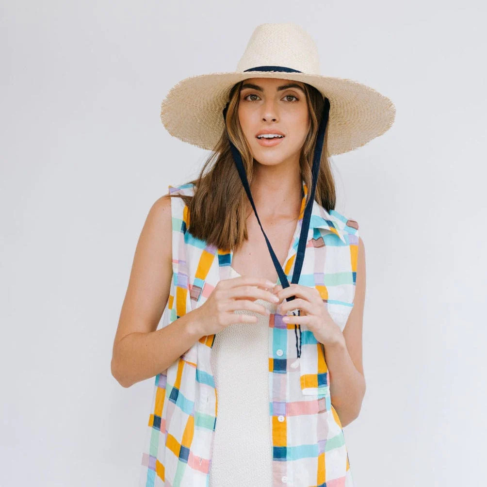 Miriam Wide Brimmed Palm Fringe Hat | Sunshine Tienda