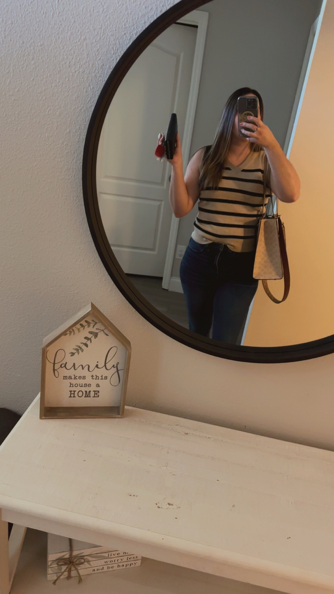 Midsize mom outfit idea - casual look for fall

Women’s V-Neck Sweater Vest by A New Day 

Purse: Coach Outlet Maggie Tote Bag in Blocked Signature Canvas color Beige with the Reversible Strap in Signature Canvas. I added the Coach for The Summer I turned Pretty Shell Bag Charm as featured in the book to tv series The Summer I Turned Pretty. 


#LTKmomlife #LTKootd #LTKMidsize