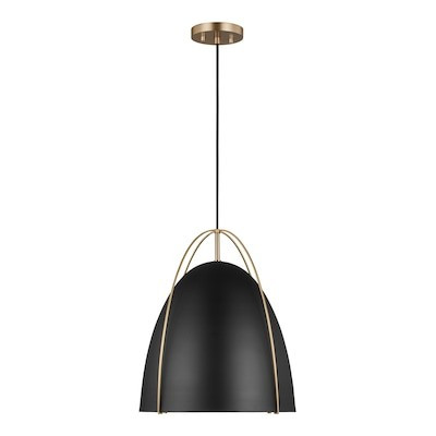Sea Gull Lighting Norman Satin Brass Modern/Contemporary Dome Pendant Light Lowes.com | Lowe's
