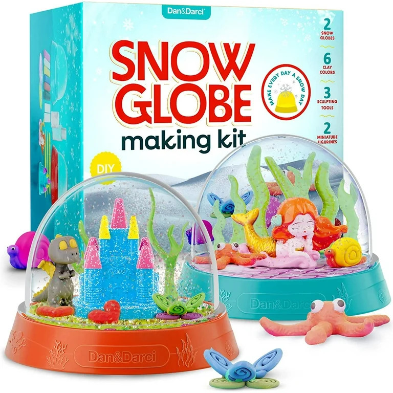 Dan&Darci Snow Globe Making Kit for Kids - Make Your Own Water Globes Kits - Kid Christmas Stocki... | Walmart (US)