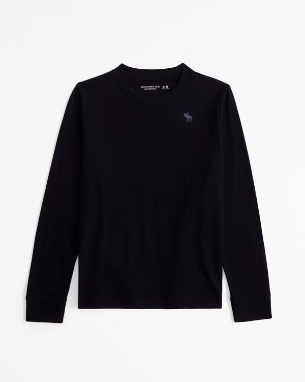 essential long-sleeve icon crew tee | Abercrombie & Fitch (US)