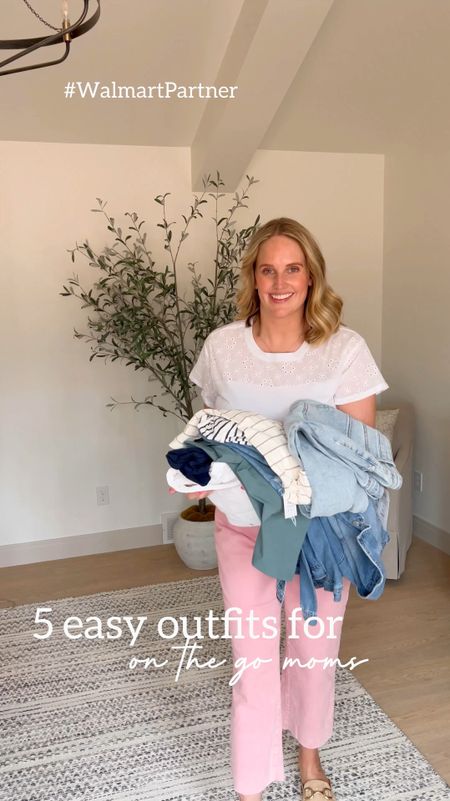 5 easy outfits for moms on the go! Updated my wardrobe recently with these staples from @walmartfashion & loving them! #WalmartPartner
 Sharing sizing details & an up close look in stories too 🫶🏼 Comment SHOP below for the links! 

#WalmartFashion Midsize fashion Women’s athleisure Spring outfits Denim Shacket Spring Fashion Jean jacket 

#LTKmidsize #LTKstyletip #LTKshoecrush