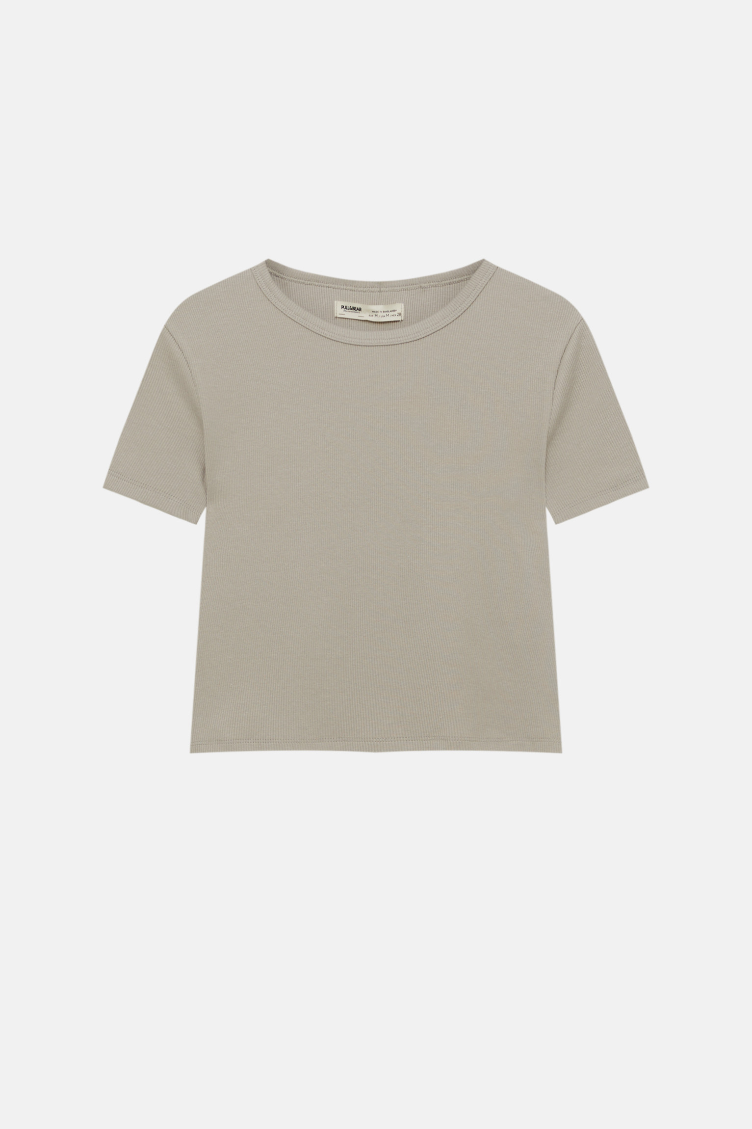 Cropped ribbed T-shirt | PULL and BEAR UK