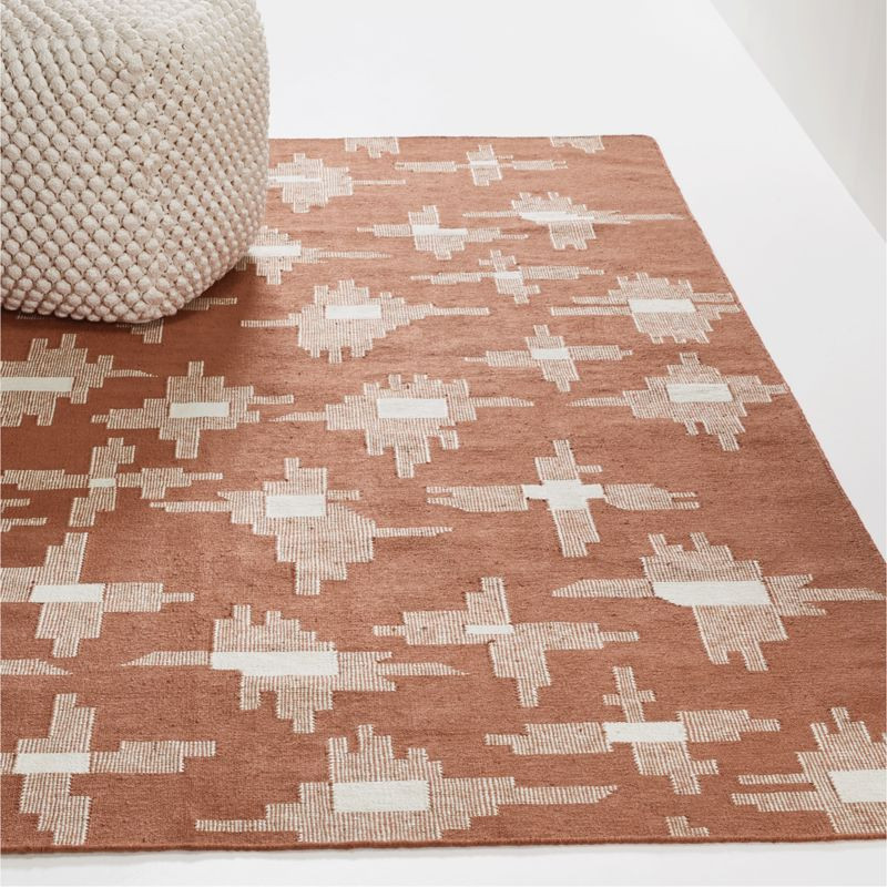 Ullio Clay Ikat Indoor/Outdoor Rugs | Crate & Barrel | Crate & Barrel