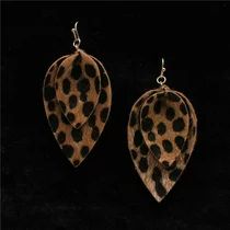 Blazin Roxx 30978 Leopard Print Faux Leather Earrings | Walmart (US)