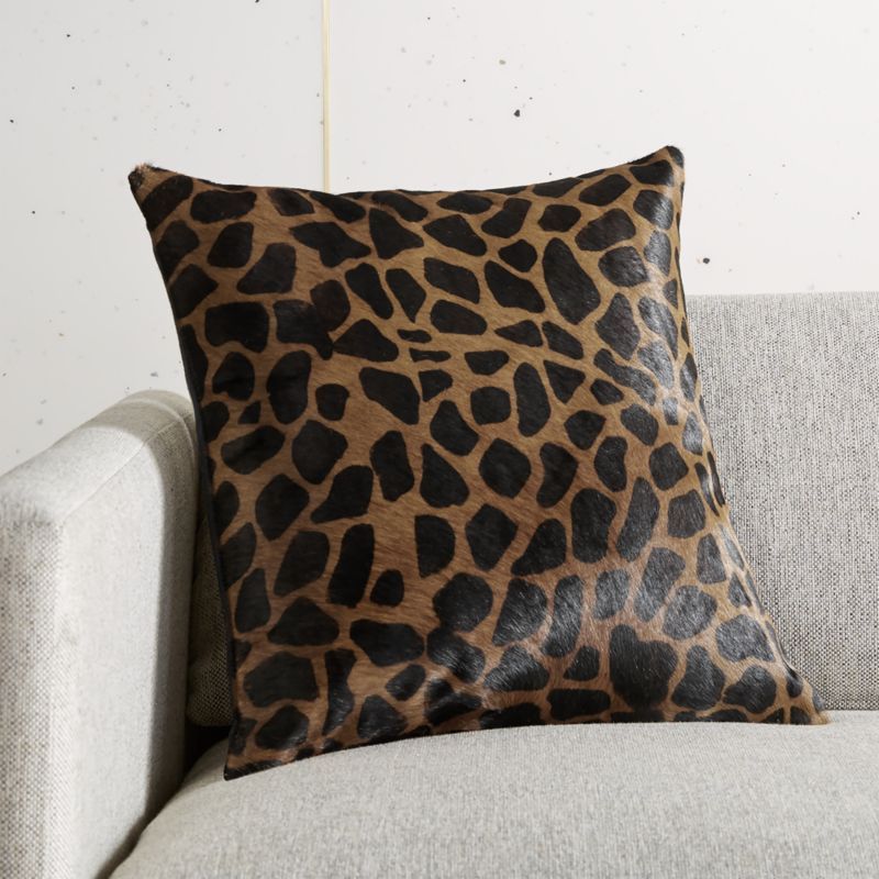 16" Masai Animal Print Pillow with Feather-Down Insert | CB2 | CB2