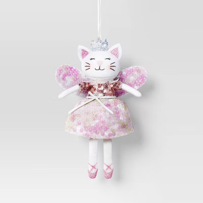 4.5" Silver Cat with Tiara Christmas Ornament Cat - Wondershop™ | Target