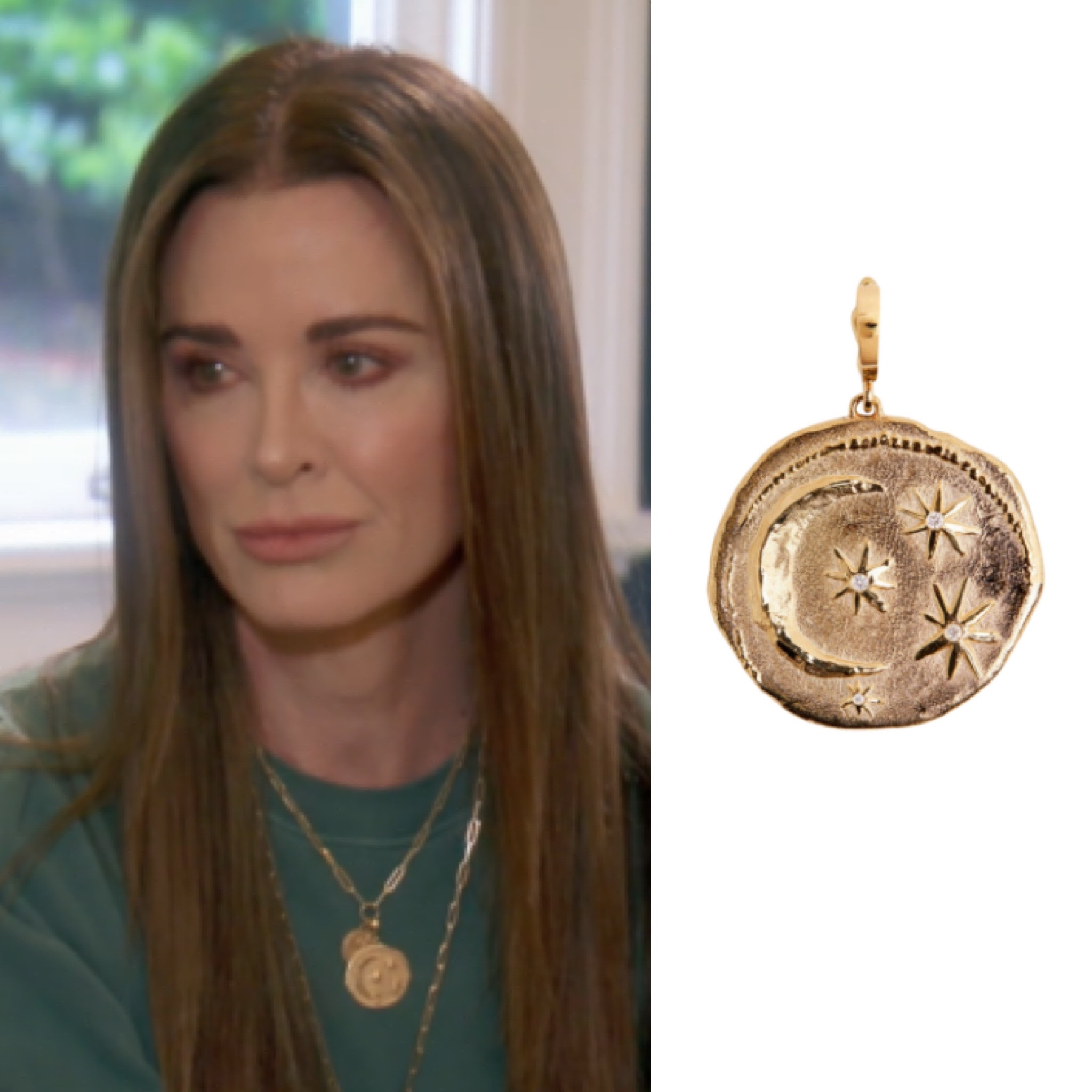 Kyle Richards’ Gold Moon and Stars Pendant 