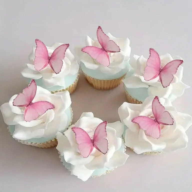 VATENICK 48pcs Wafer Paper Butterflies for Cupcake Decorations,Edible Butterfly Cake Decorations ... | Walmart (US)