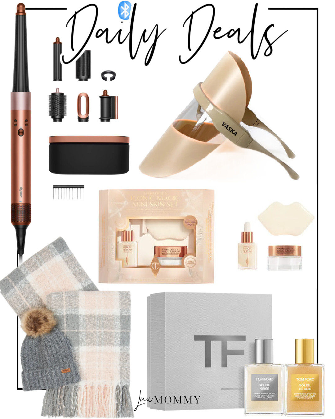 Daily Deals, Deals of the day!!
Tom Ford Body Oil Set, Charlotte Tilbury Skin Set, Dyson Airwrap, Barbour Scarf Set, LED Mask 

 #LTKGiftGuide #LTKHoliday #LTKBeauty