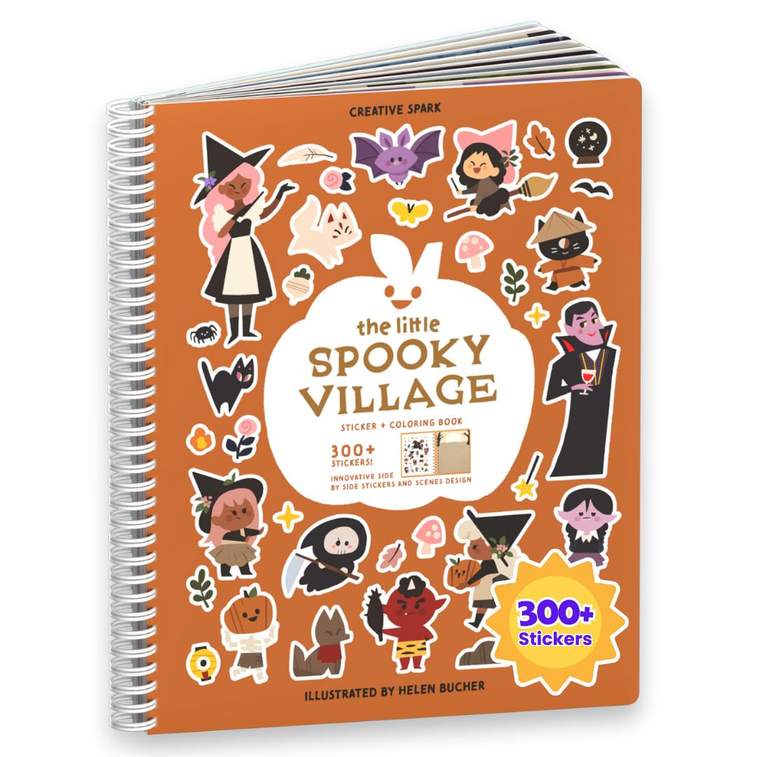 Spooky Village Halloween Stickers for Kids by Cupkin, Toddler Sticker Book, Toys Activity Book, T... | Amazon (US)
