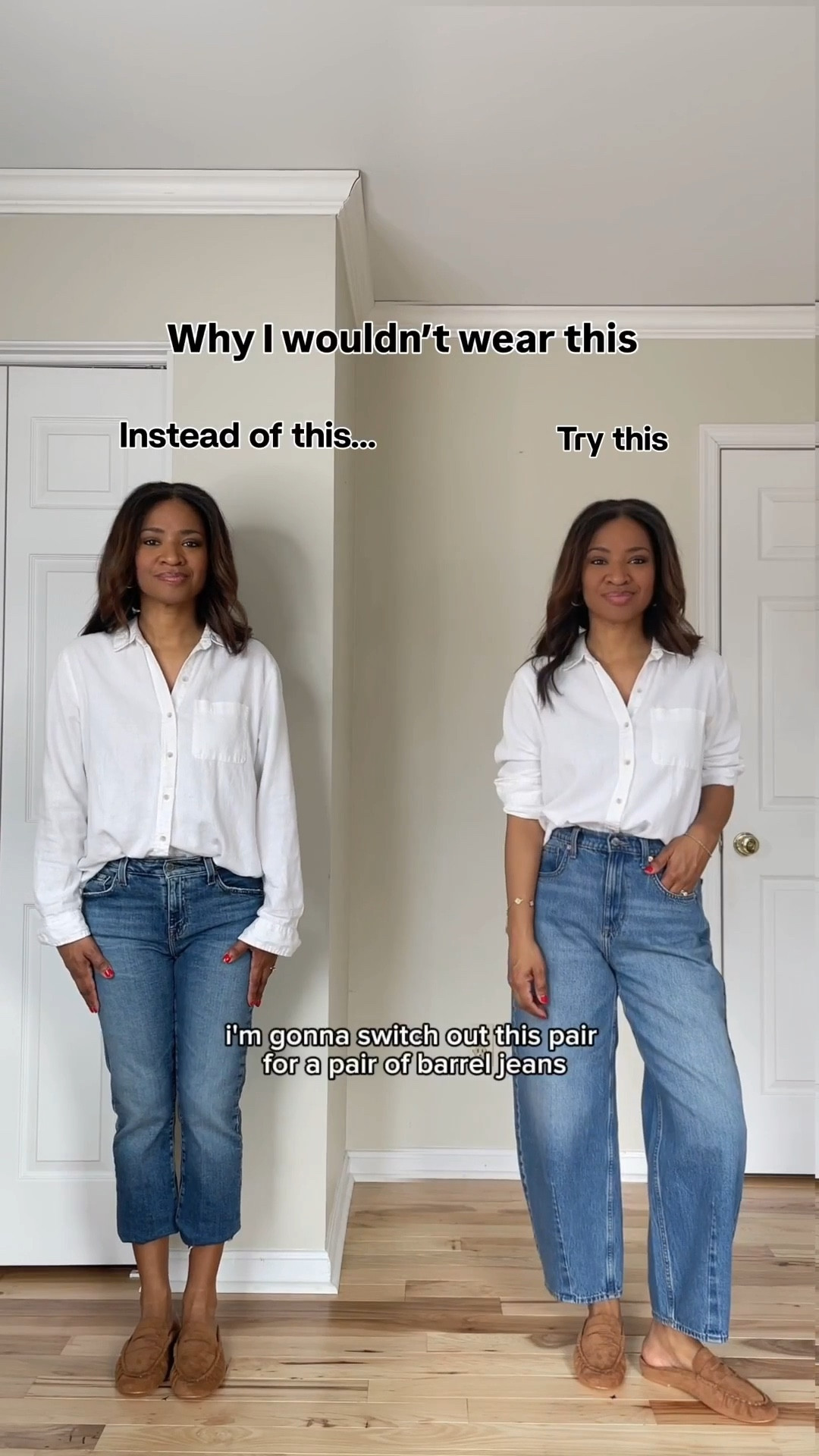 Outfit fixes! Cropped ankle jeans tips! Try to find a pair that cropped mid to lower ankle. I’m wearing a size 4/27 in the jeans and my second pair are from Madewell a couple of years ago but linked similar ones! 

#ltkover40 #ltkootd #ltkseasonal


