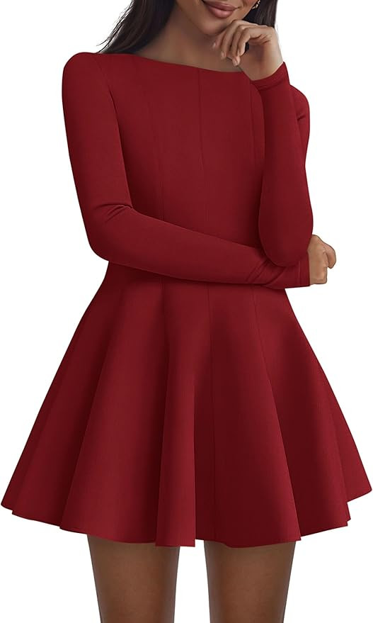 PRETTYGARDEN Fall Cocktail Dresses for Women Elegant Classy Wedding Guest 2025 Long Sleeve Homeco... | Amazon (US)