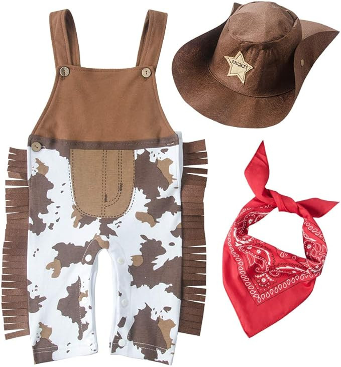 LXKIKMM May's Baby Baby Toddler Boys The Cowboy Romper Halloween Dress up Children's Clothing | Amazon (US)