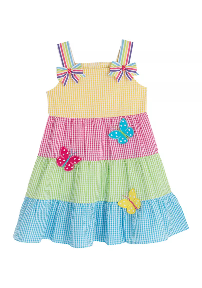 Girls 4-6x Multi Tiered Seersucker Dress | Belk