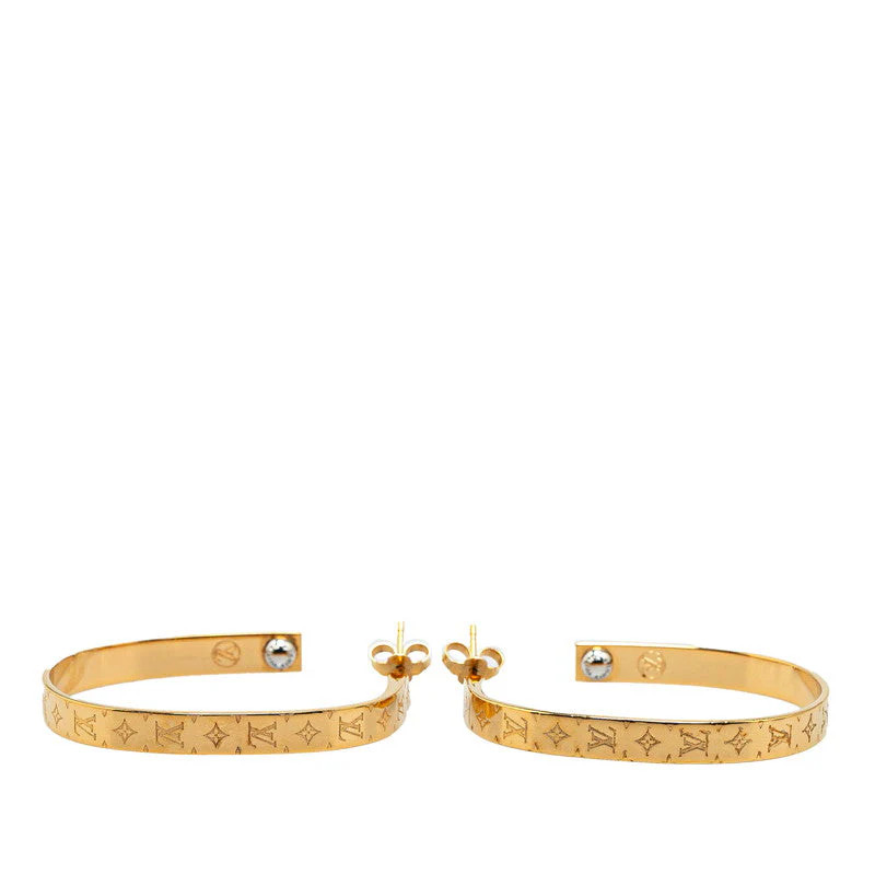Louis Vuitton Nanogram Hoop Earrings | Shop Simon