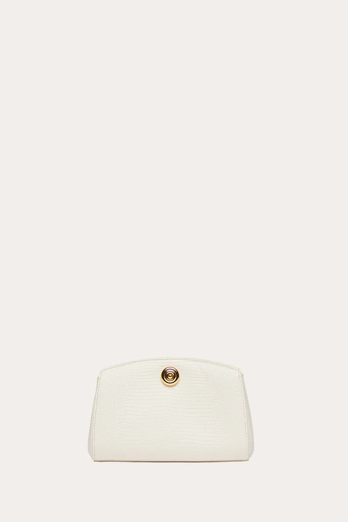 Pushlock Clutch Cream Lizard | LITTLE LIFFNER
