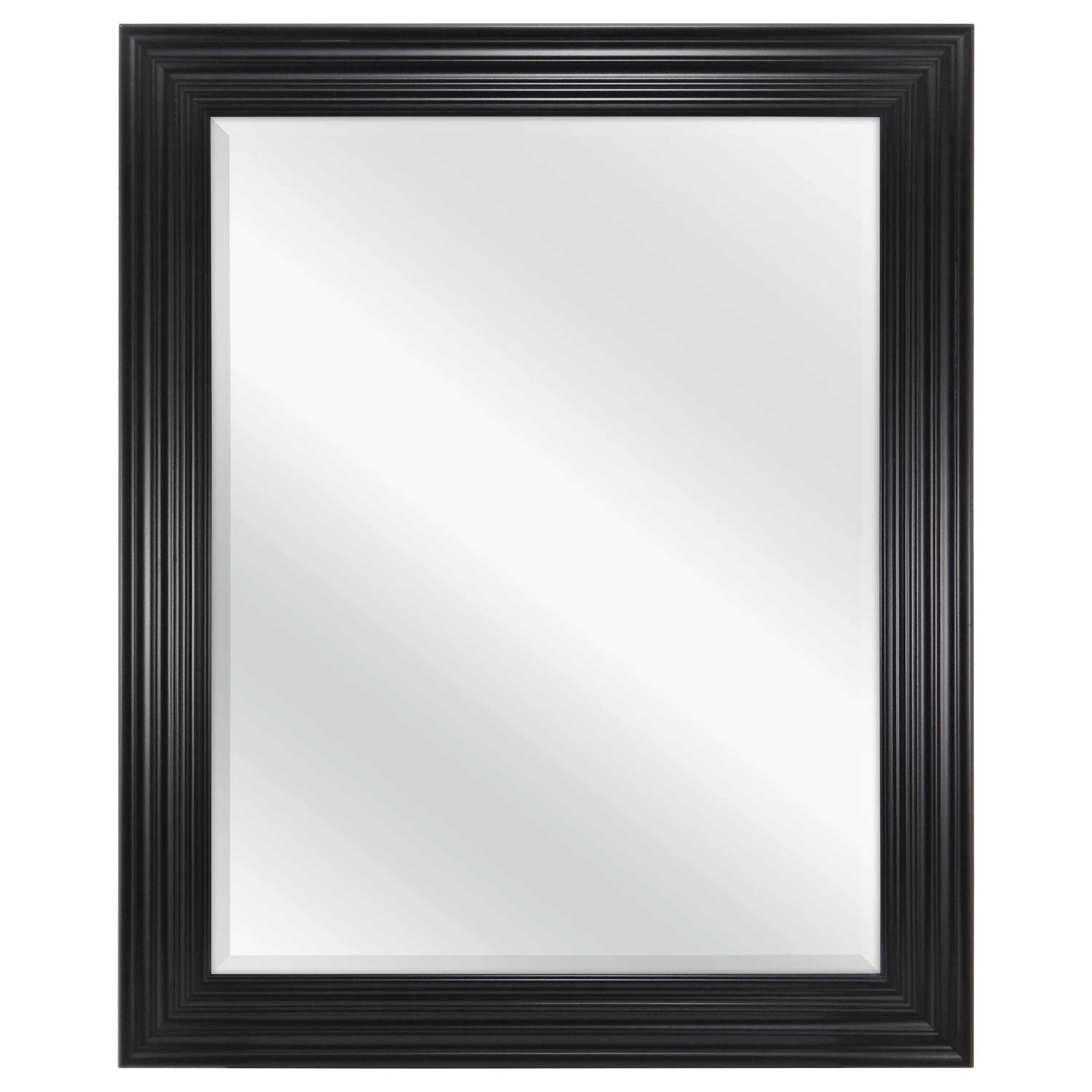 Mainstays Classic Bevelled Wall Mirror, 27" x 33" Black - Walmart.com | Walmart (US)