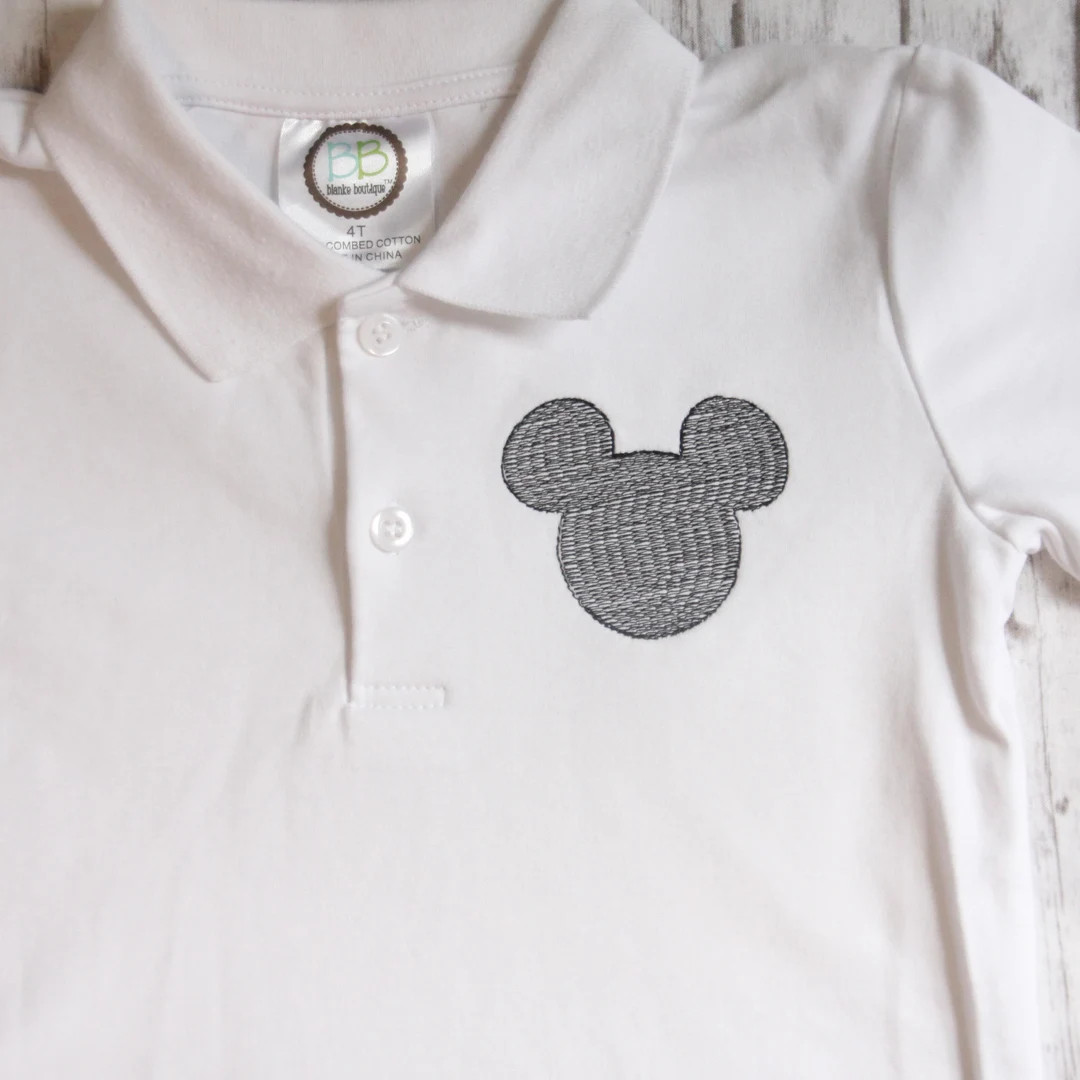 Embroidered Mickey Button Down Shirt - Etsy | Etsy (US)