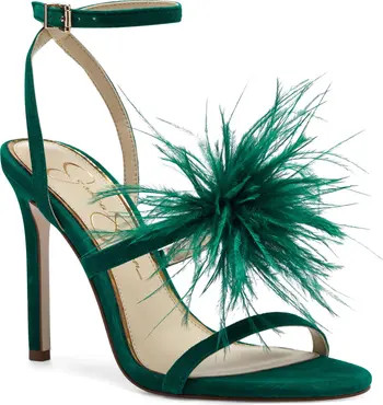 Jessica Simpson Jenevya Pompom Ankle Strap Sandal | Nordstrom | Nordstrom