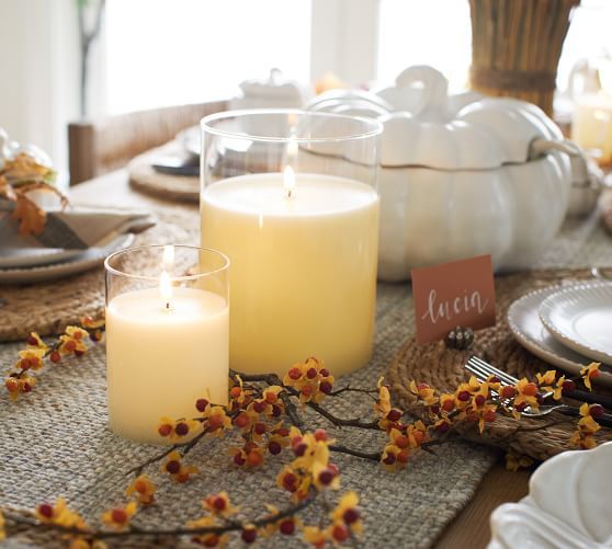 Flameless Candle In Glass Vessel | Pottery Barn (US)