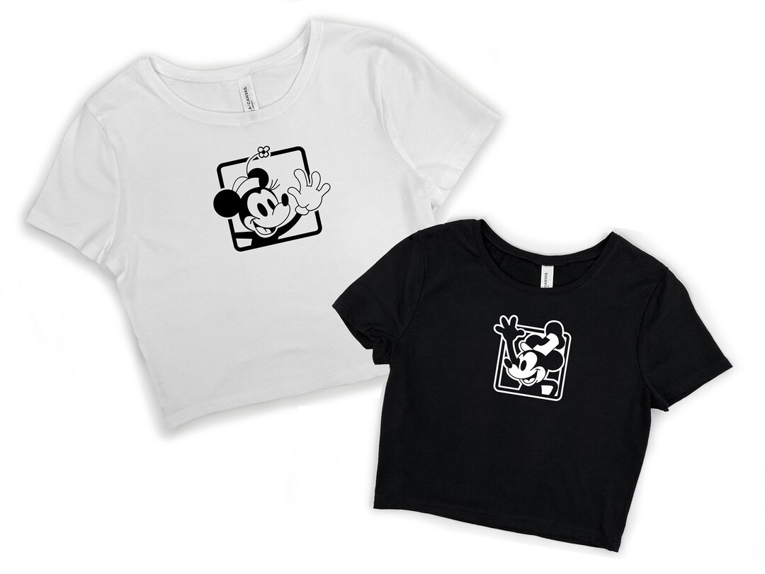 Vintage Mickey and Minnie Inspired Crop Top, Disney Inspired Crop Top, Disney Parks Shirt, Disney... | Etsy (US)