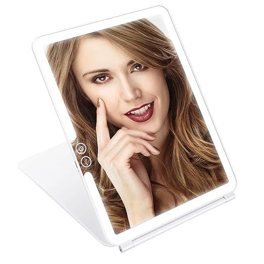 KEDSUM Rechargeable Lighted Makeup Mirror with Cover, Super Bright LED Travel Mirror with Lights,... | Amazon (US)