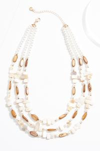 Cato Fashions | Cato Layered Pearl Shell Necklace | Cato Fashions