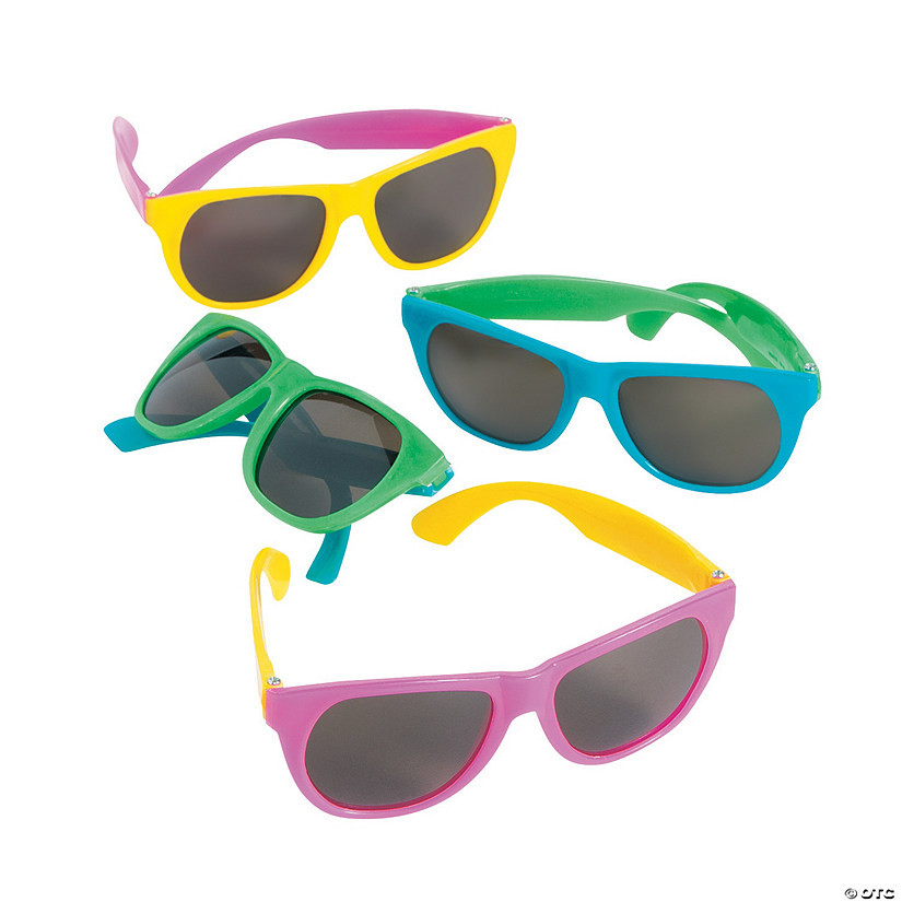 Bright Neon Nomad Sunglasses - 12 Pc. | Oriental Trading Company
