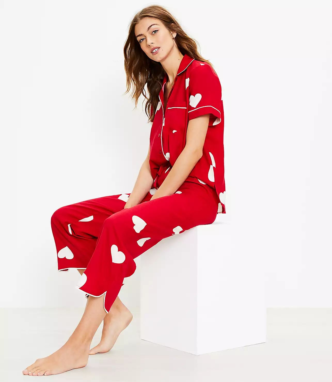 Scattered Heart Pajama Pants | LOFT