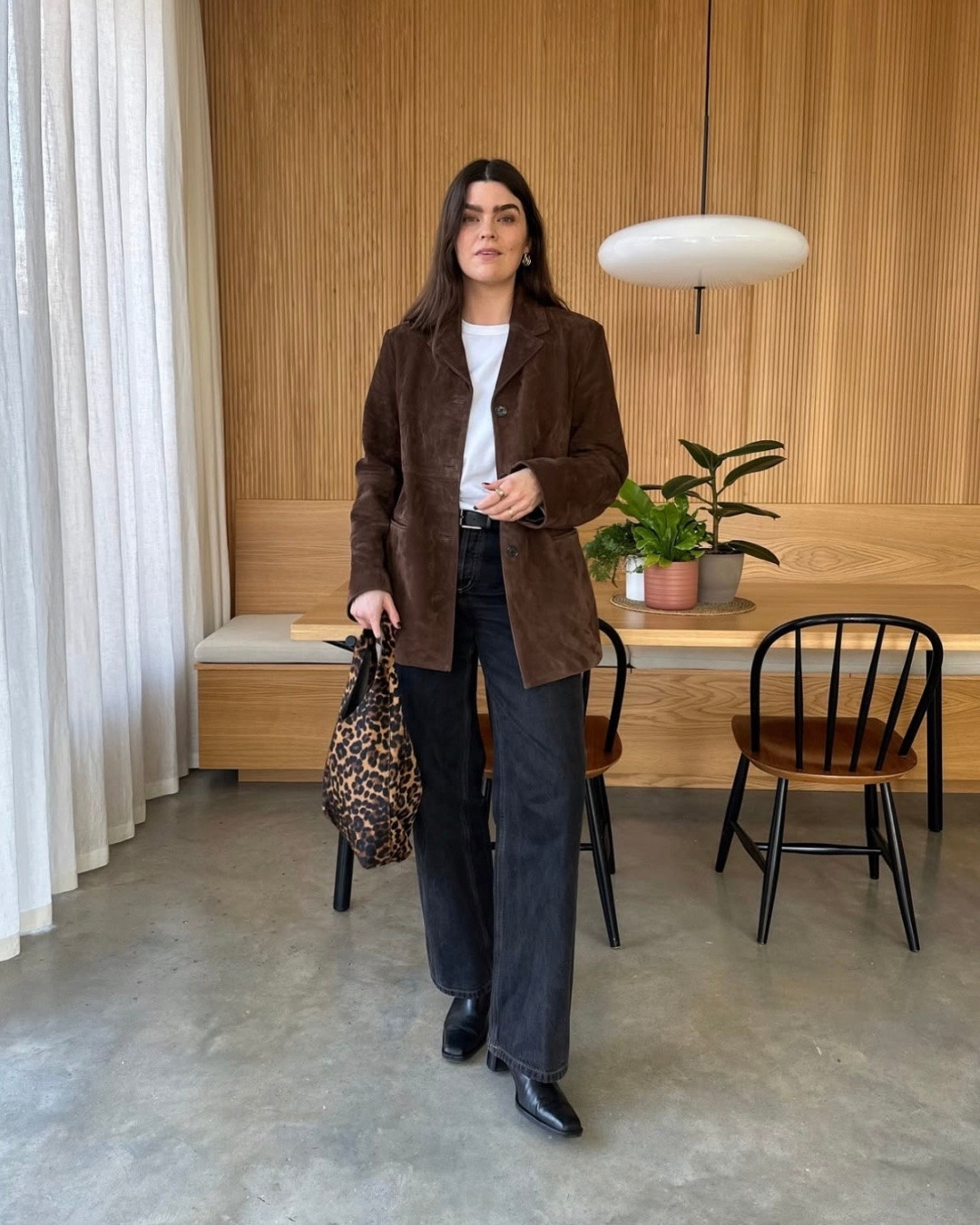 Styling a suede blazer for spring with black denim and leopard print 

#LTKstyletip #LTKspring